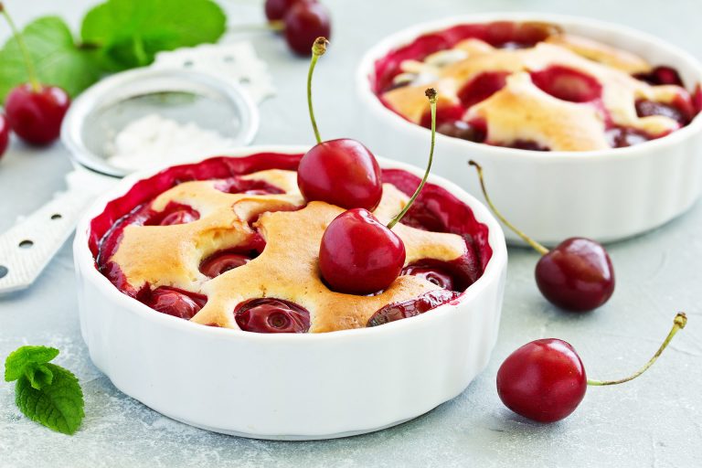 Cherry,Clafoutis,-,Traditional,French,Sweet,Fruit,Dessert